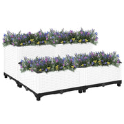 Fioriera | Cassetta per fiori | Vaso Rialzata 80x80x38 cm in Polipropilene