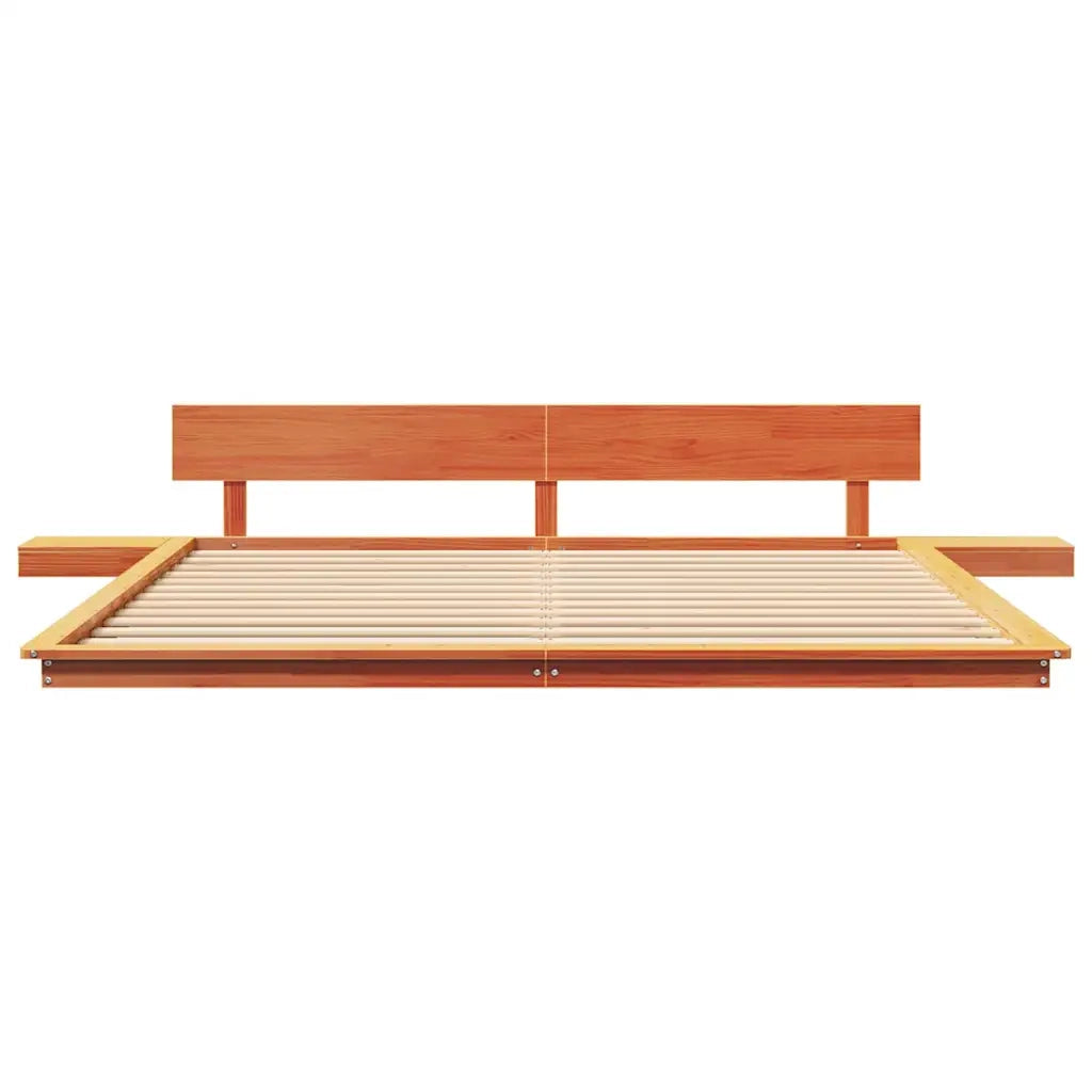 Struttura del letto Marrone 200 x 200 cm legno 872388