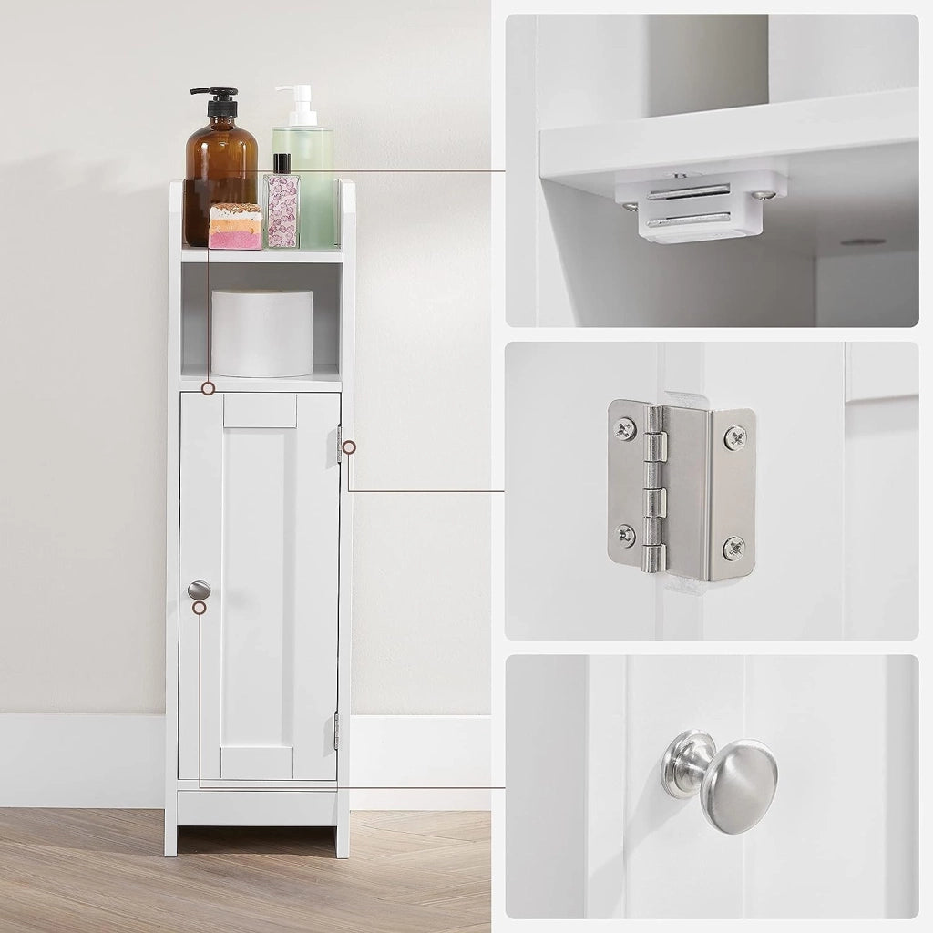 Mobiletto da bagno VALORA, bianco - Organizza asciugamani e accessori BBC310W01