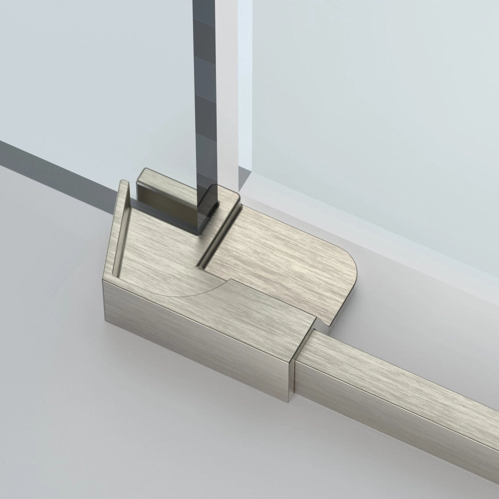 Box doccia angolare 100x110 cm apertura due ante battenti H200 cm cristalli trasparente 6 mm profilo SATINATO GIOIA