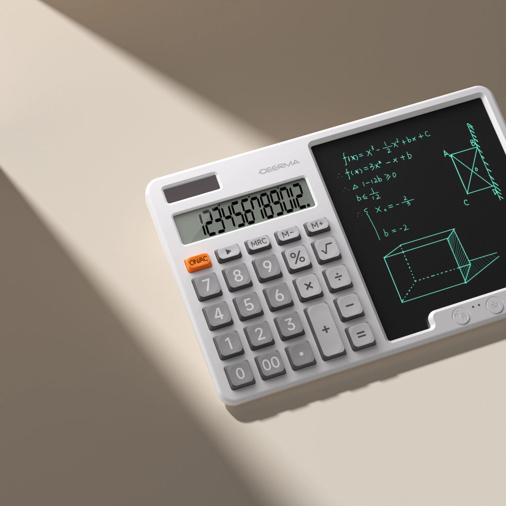 Calcolatrice 2-in-1 JX01 con tavoletta scrittura LCD - 12 cifre - Schermo antiabbagliante
