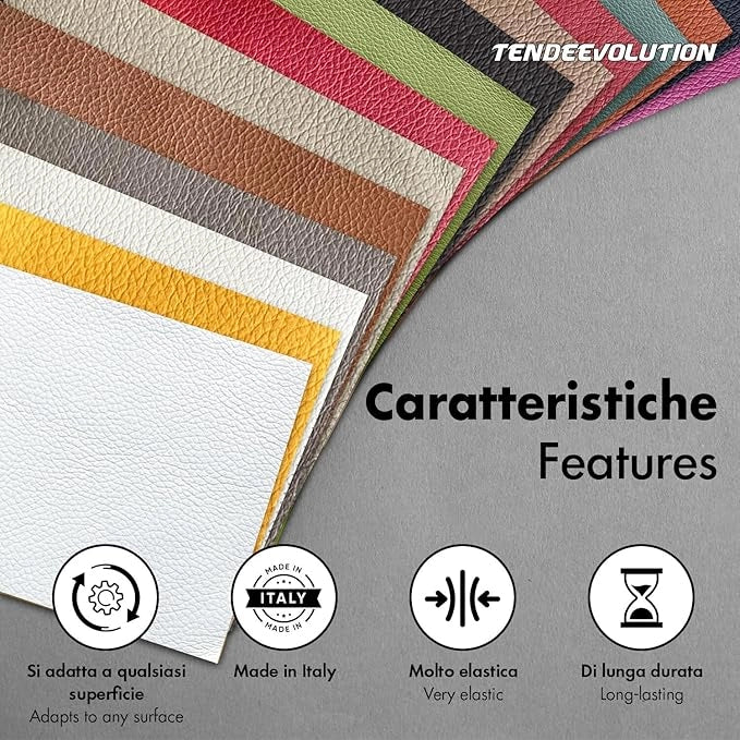 Ecopelle "Sierra" di Qualità, Colore Verde 14- Robusta, Elegante - Ideale per Auto, Moto, Arredamenti - Vendita al Mezzo Metro