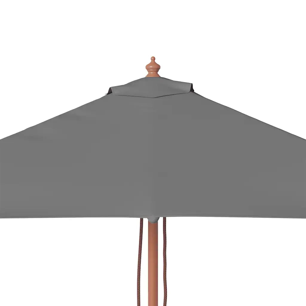 Ombrellone da Esterni-Ombrello da giardino con Palo in Legno 150x200 cm Antracite