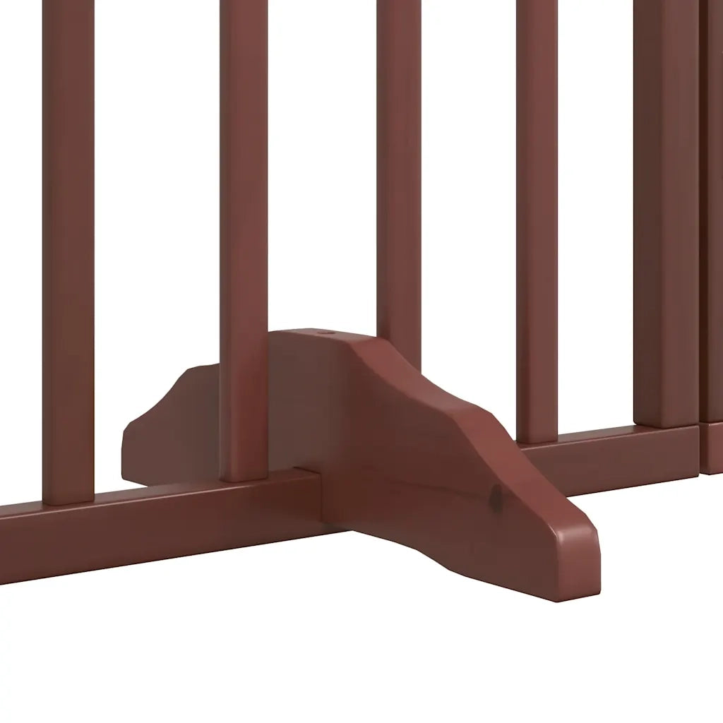 Cancello Cani Porta Pieghevole Marrone 12 Pannelli 600cm Pioppo 3155551