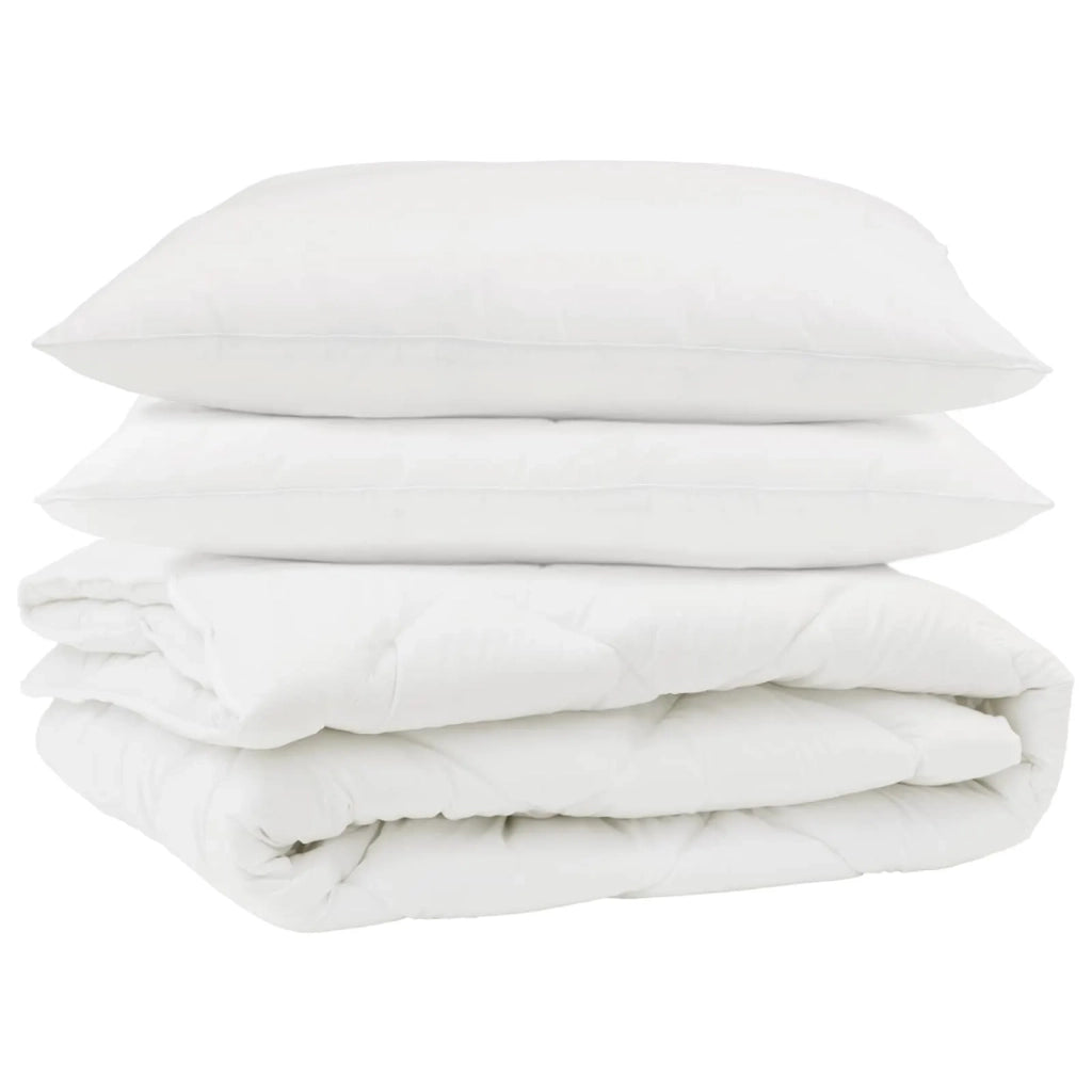 Piumone con cuscino 3 pcs Bianco Microfibra 3377555