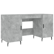 Scrivania | Tavolo da Ufficio Grigio Cemento 140x50x75 cm in Legno Multistrato