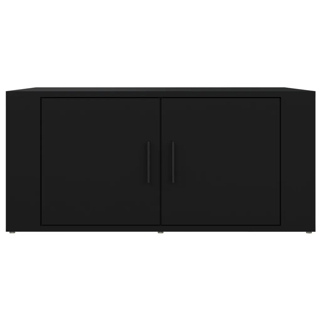 Tavolino da Salotto Nero 80x50x36 cm in Legno Multistrato 816513