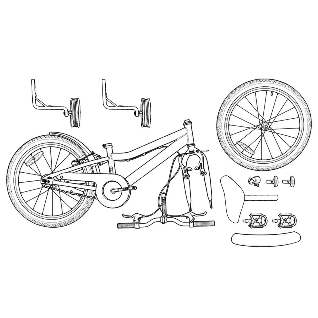 Bicicletta per Bambini 16 Pollici per bambini di 4-6 anni 42009519