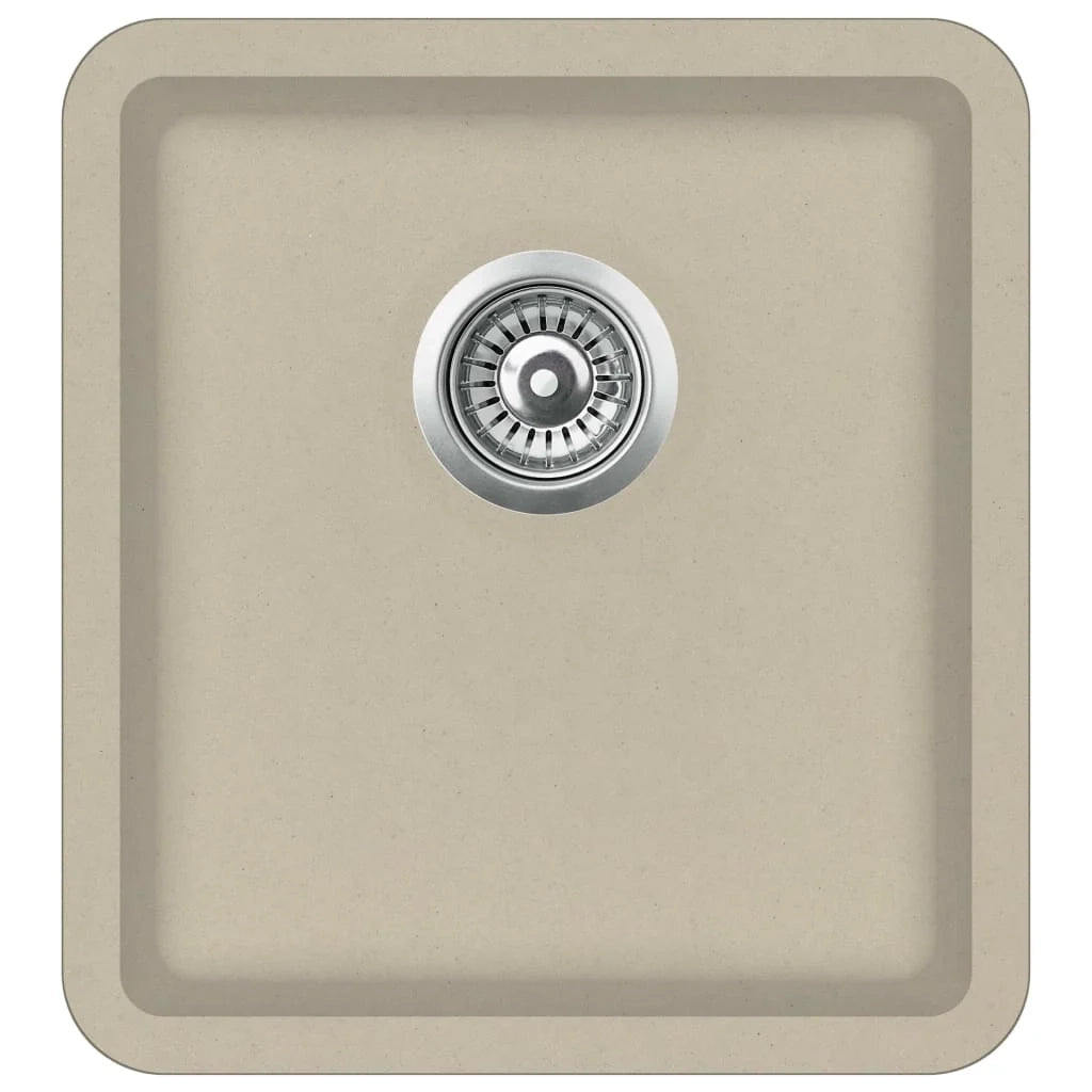 Lavello da cucina vasca singola 42 x 46 cm granito beige 02_0002353