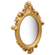 Specchio da Parete-Specchio a muro Stile Castello 56x76 cm Oro
