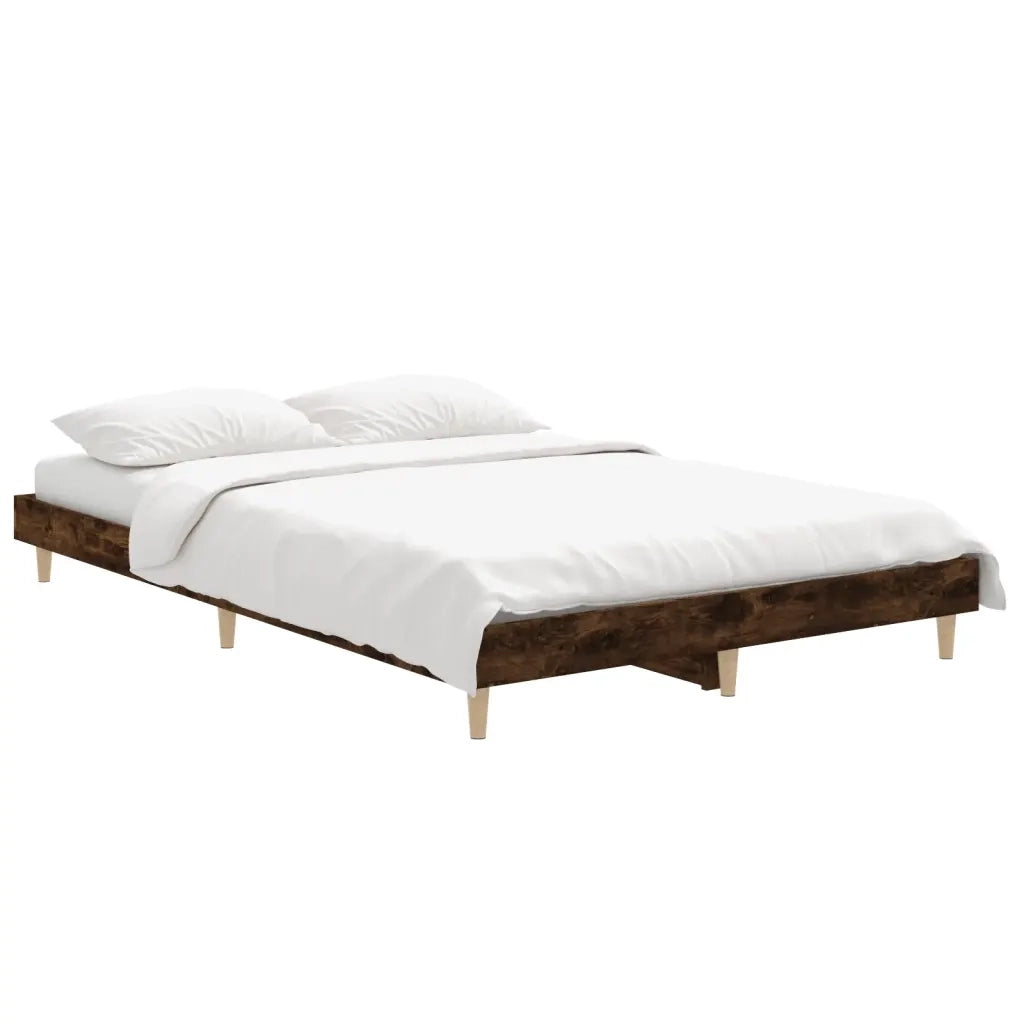 Giroletto senza Materasso-Struttura Letto Rovere Fumo 120x190 cm in Truciolato 296843