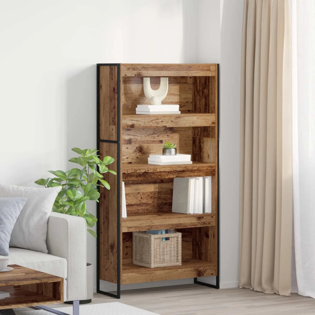Armadio per Libri 2 pcs Legno vecchio 80 x 30 x 155 cm 3403008