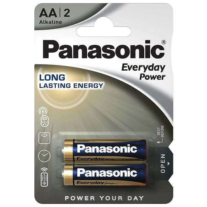 Panasonic LR6EPS-2BP Everyday Power Batterie Alcaline AA LR6 1,5 V Confezione da 6 pezzi