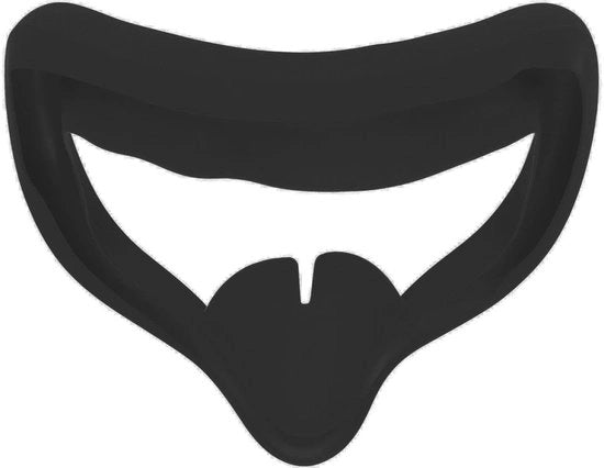 Coprima facciale in silicone - Oogmasker ademabile - Comfortevole e impermeabile al sudore - Nero - Copertura VR - Adatto per teste per gaming...