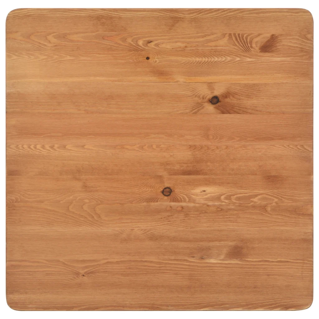Tavolo da Bar Nero 60x60x108cm Legno Massello di Pino e Acciaio 280082