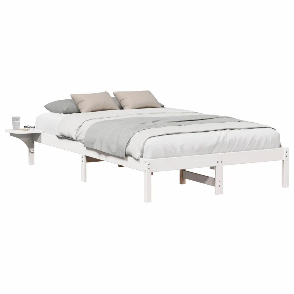 Struttura del letto Bianco 120 x 190 cm Pino massello 873200