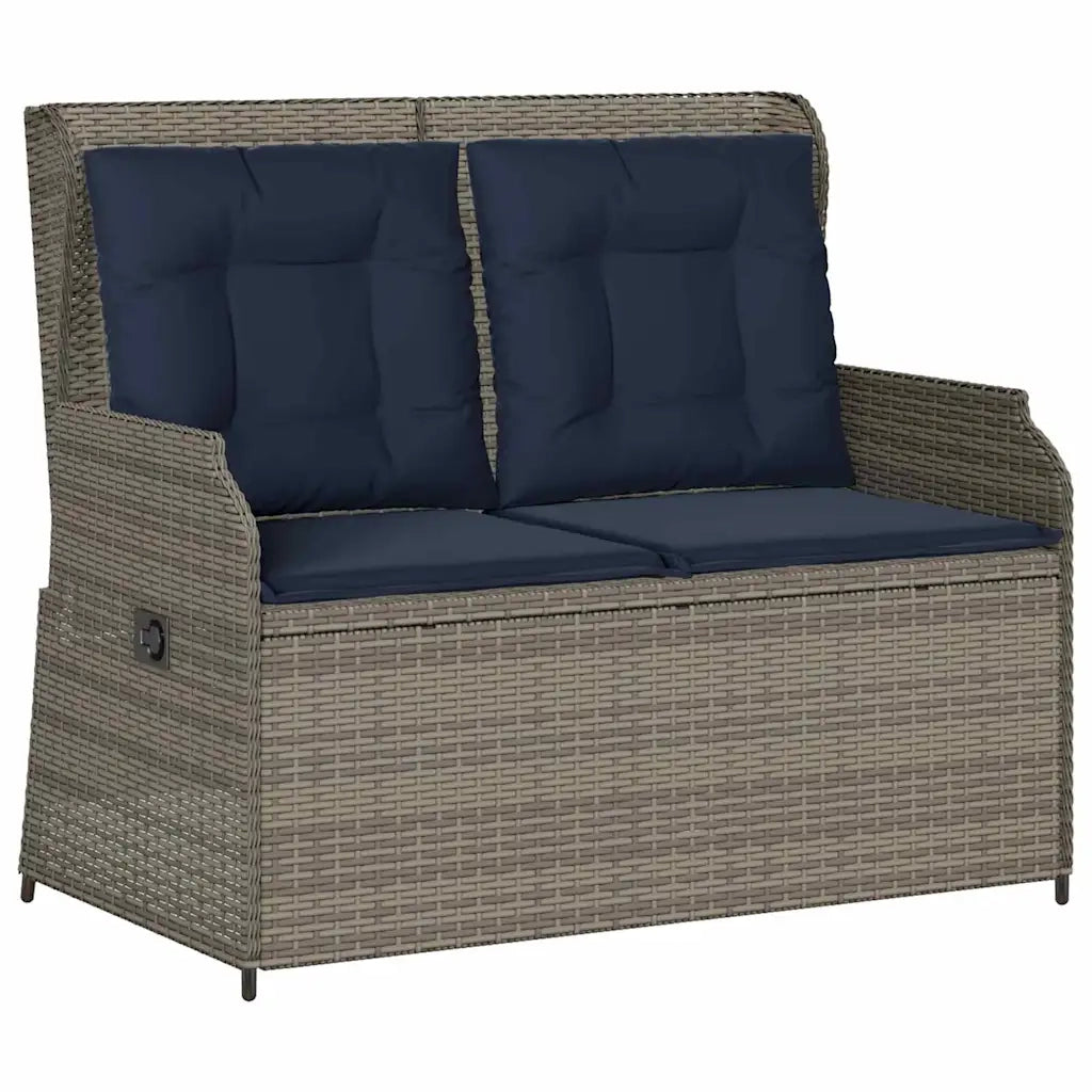 Panchina da giardino Grigio polyrattan 3394465