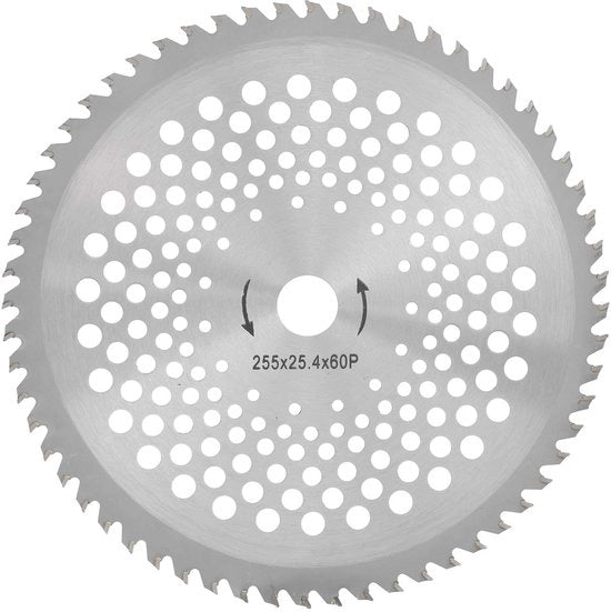 Circolare trapano 255mm - 60 denti - Acciaio di alta qualità ad alta velocità - Taglio dell'erba infestante - Affilato e duraturo - Lavoro efficiente - Lame circolari