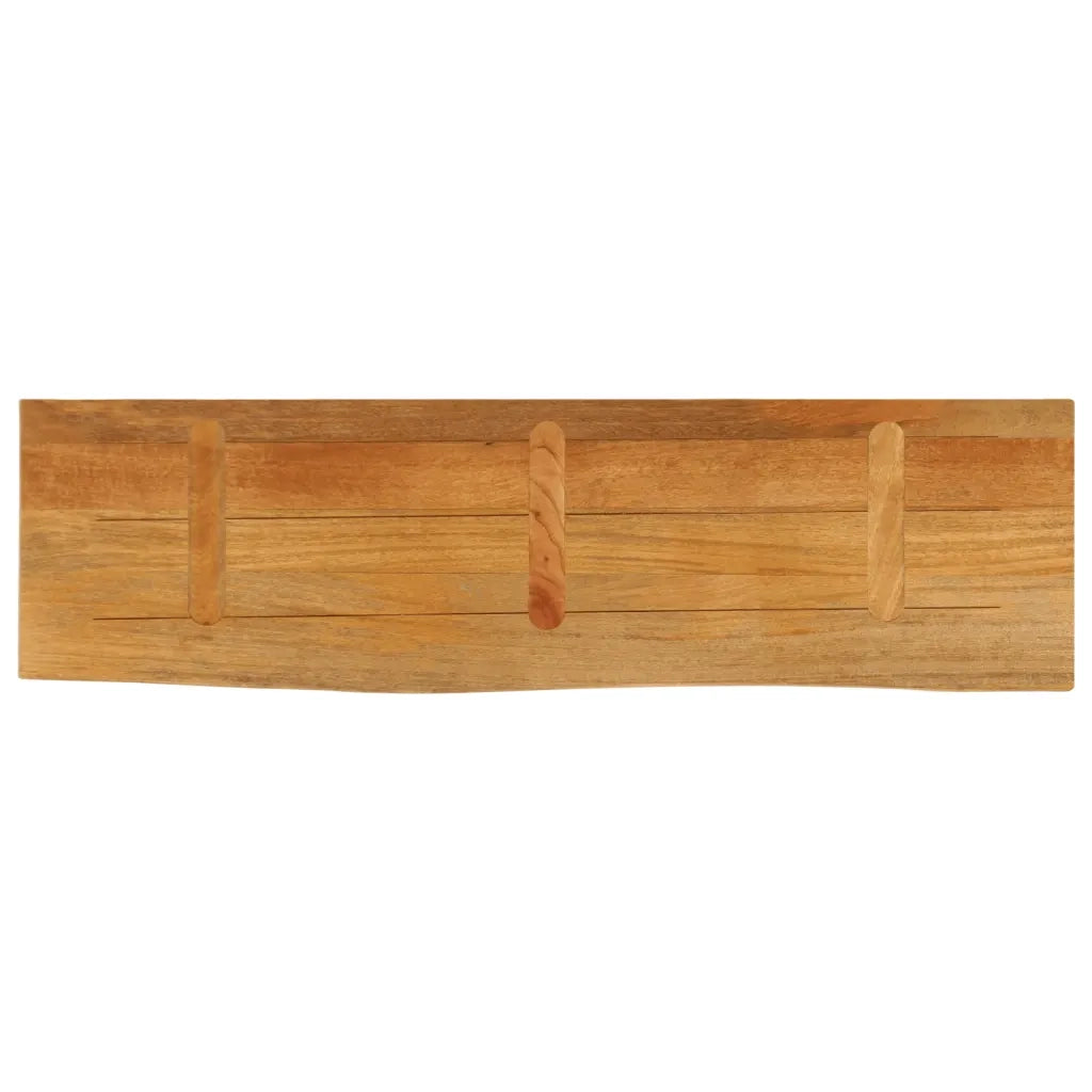 Piano Tavolo Bordi Vivi 120x30x3,8cm in Legno Massello di Mango 370578
