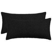 Federa 2 pcs HEERLEN Nero 40 x 70 cm Bouclé 909563