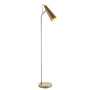 Lampada da terra industriale ottone antico E27 Endon
