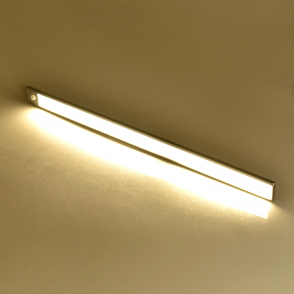 LAMPADA LED RICARICABILE 3W CON SENSORE DI MOVIMENTO LUCE NATURALE 4000K° - BARRA LUMINOSA MAGNETICA IN ALLUMINIO PER ARMADI CUCINA E CORRIDOI