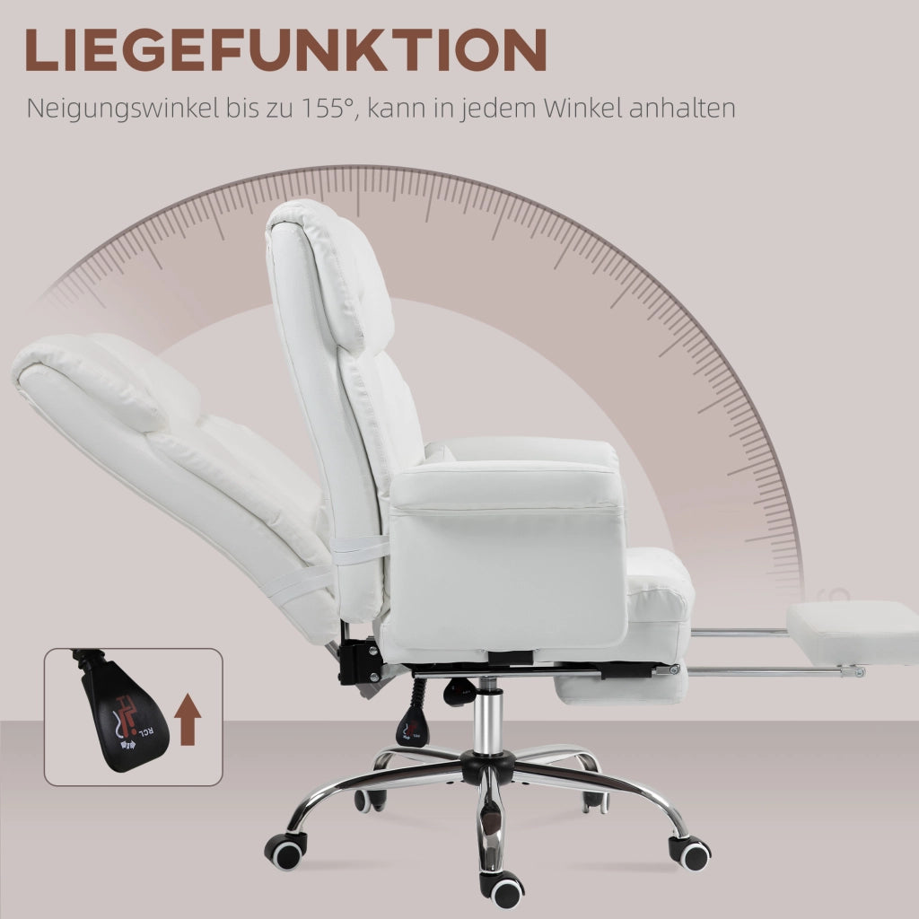 Sedia da ufficio ergonomica ¨C Minimal ¨C bianco, altezza regolabile 48-56 cm