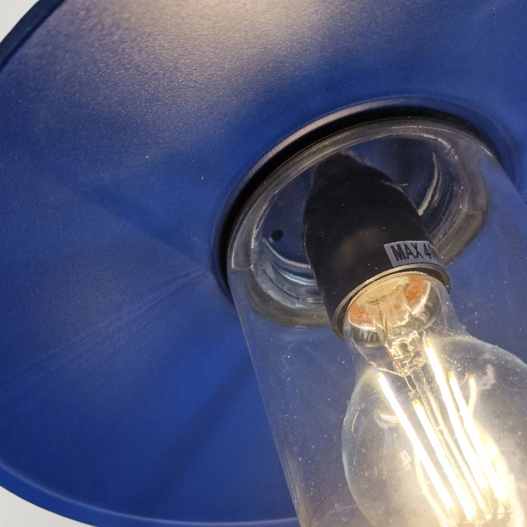 Applique esterno industrial blu E27 60W IP44 Klampenborg