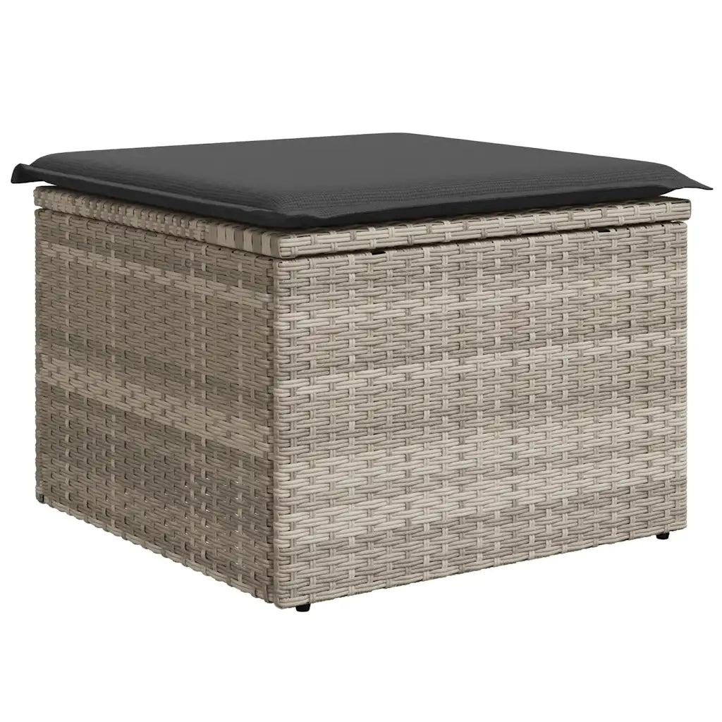 Set Divano da Giardino 8pz con Cuscini Grigio Chiaro Polyrattan 3326683