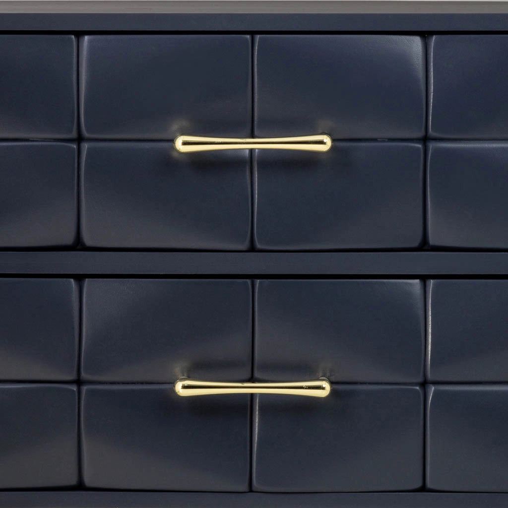 Comodino in legno nero 50x38x73h cm