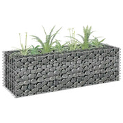 Gabbione Letto Rialzato in Acciaio Zincato 90x30x30 cm 145629