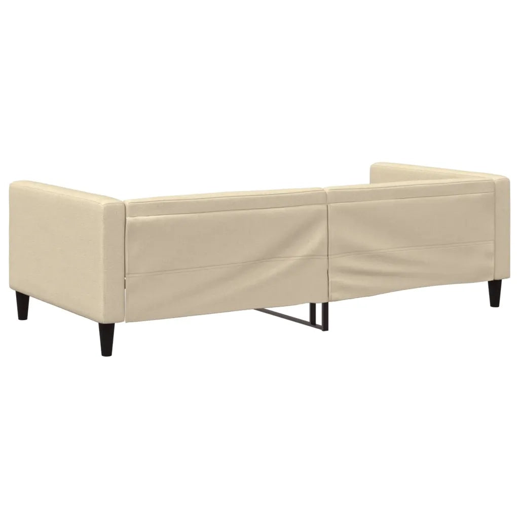 Letto singolo | Letto per adulti | Letto da Giorno Crema 100x200 cm in Tessuto