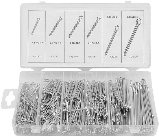 Assortimento di Clip per Spigoli 555 Unità - Materiale di Fissaggio - Clip a Molla - Resistente alla Corrosione - Acciaio - Diversi Dimensioni