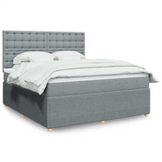 Giroletto a Molle con Materasso Grigio Chiaro180x200 cm Tessuto 3292149