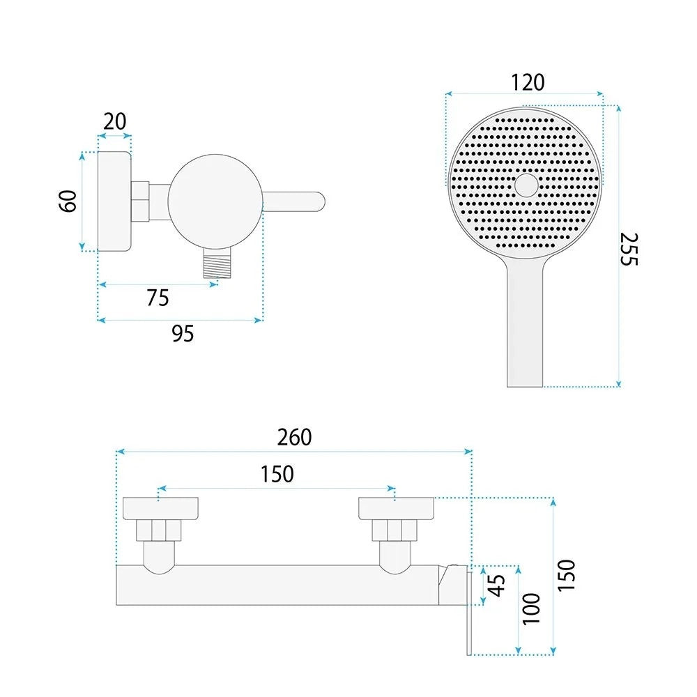 Rubinetto Per Vasca Rea Ontario Side Brush Nickel
