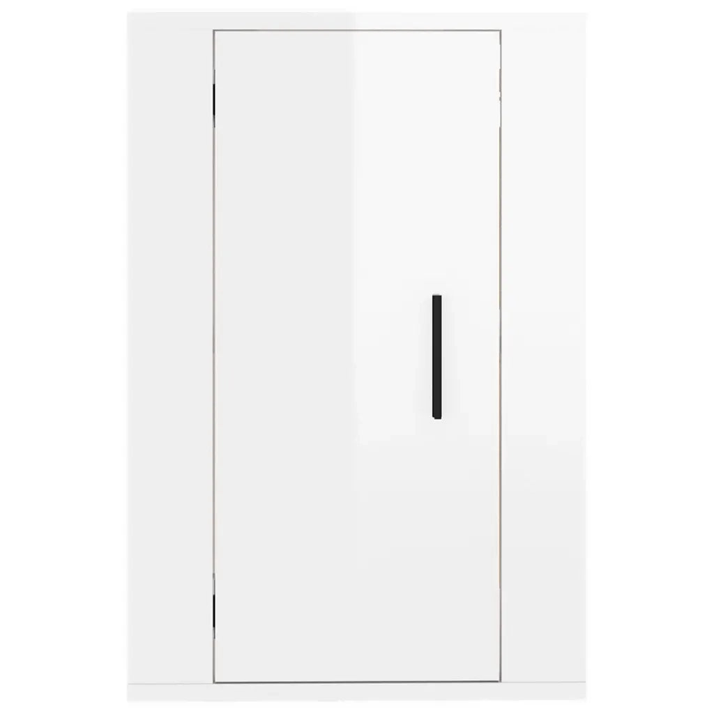 Mobile Porta TV a Parete-Mobile per TV-Credenza TV Bianco Lucido 40x34,5x60 cm