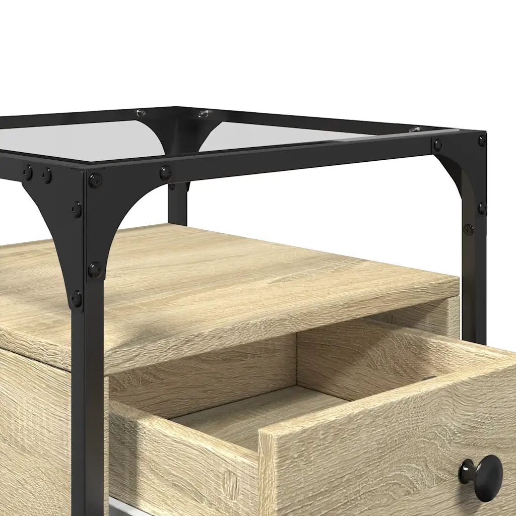 Set di 2 Comodini | Armadio da Notte | Mobiletto da notte Rovere Sonoma 40x40x55 cm in Legno Multistrato