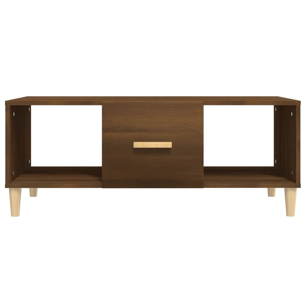Tavolino Salotto-Tavolino da soggiorno-Tavolo Rovere Marrone 102x50x40 cm Legno Multistrato 736623