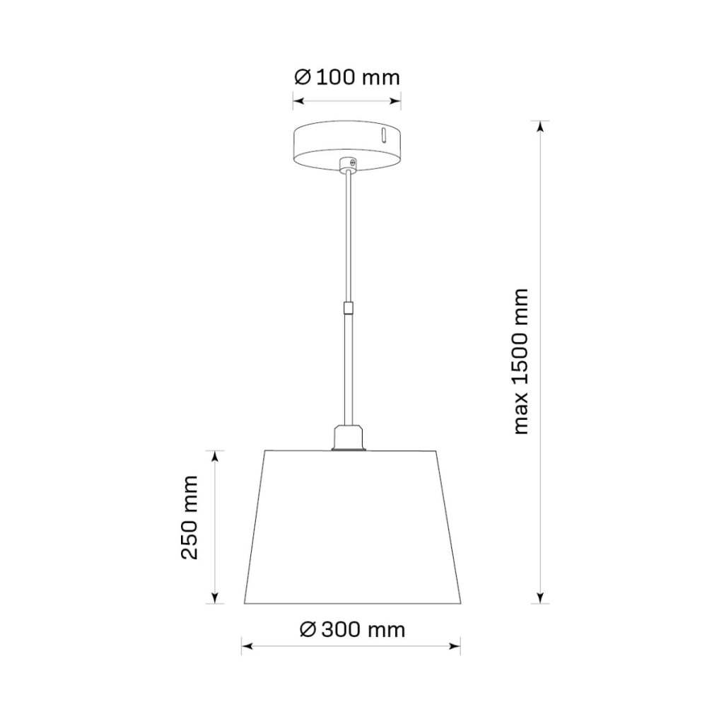 Lampada sospensione bianco oro cono E27 20W Polux Elena