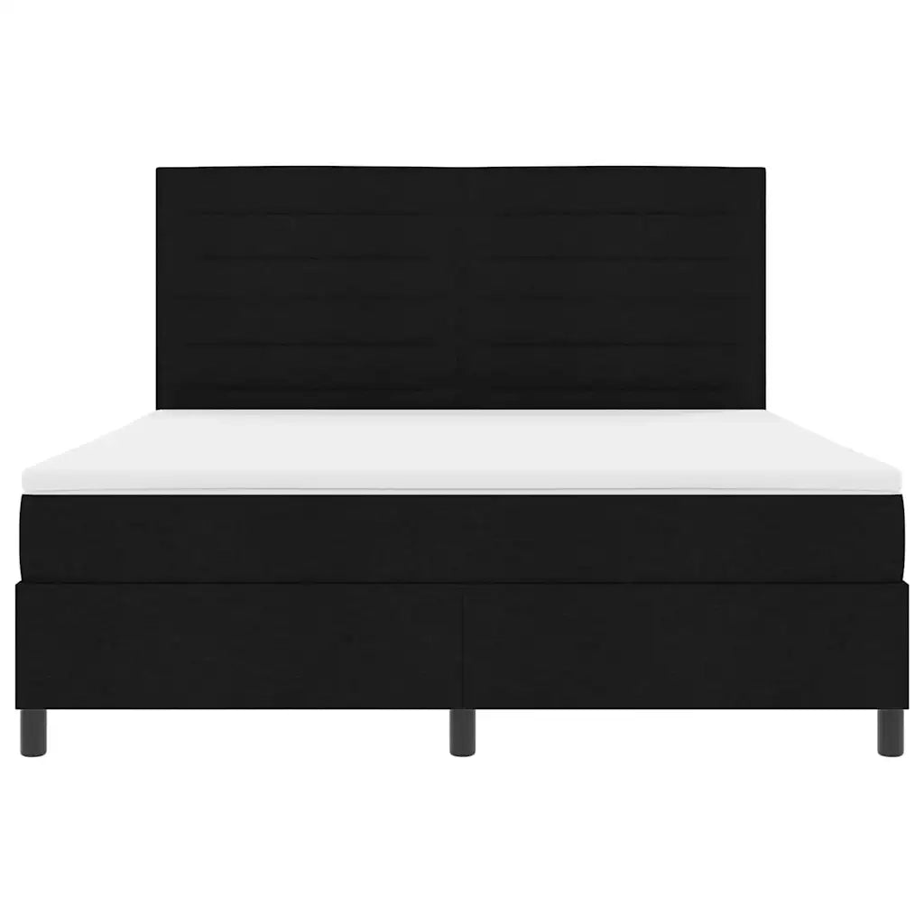 Letto a molle con materasso Nero 180 x 200 cm Tessuto 3339331