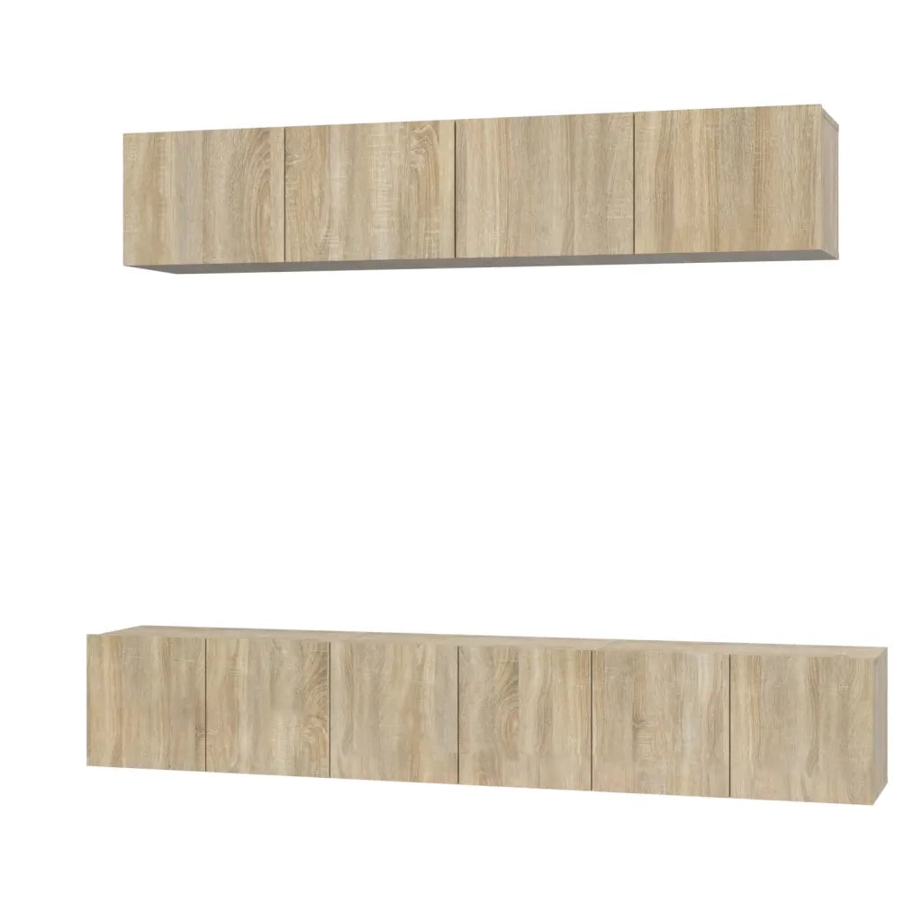 Set di Mobili Porta TV 5 pz Rovere Sonoma in Legno Multistrato 3114424