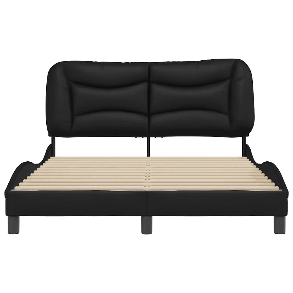 Giroletto senza Materasso Hvar Nero 140x200 cm in Similpelle 3208002