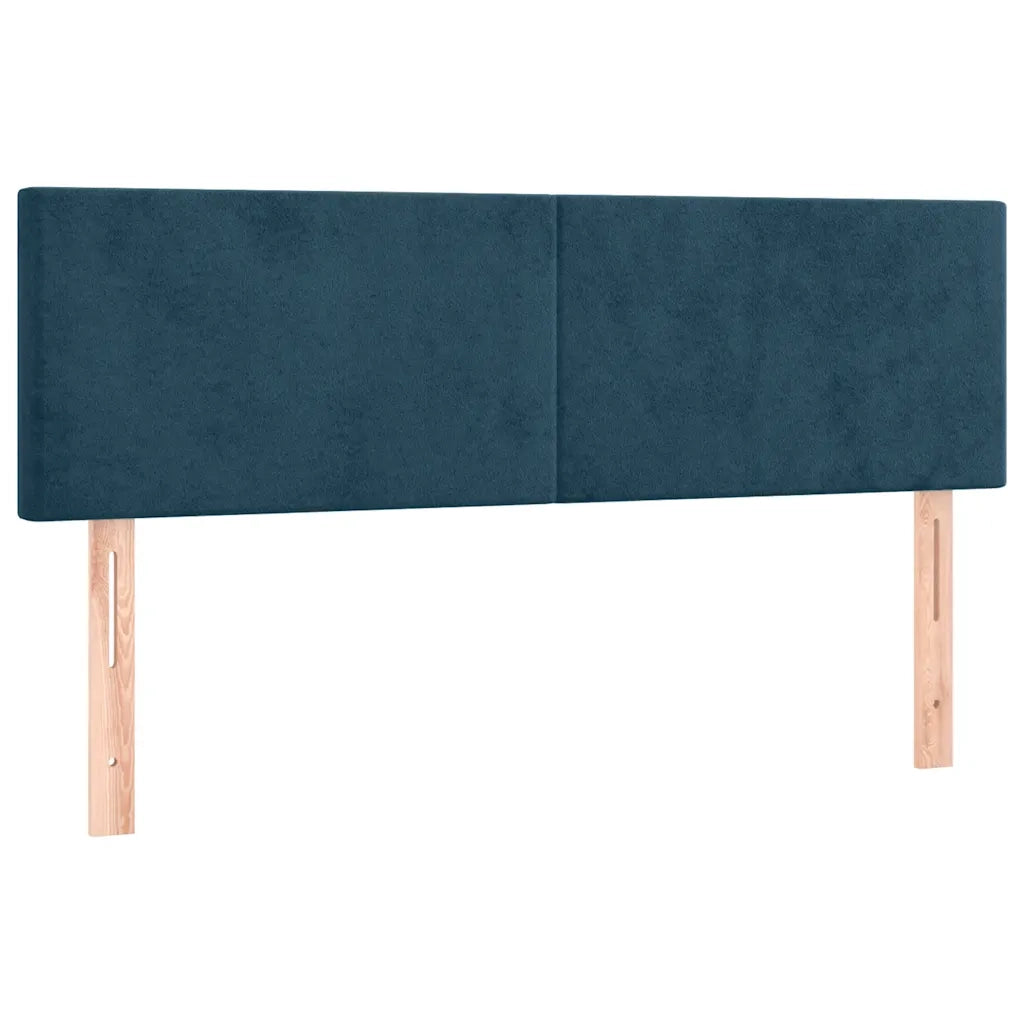 Testiera | Testata Blu Scuro 144x5x78/88 cm in Velluto
