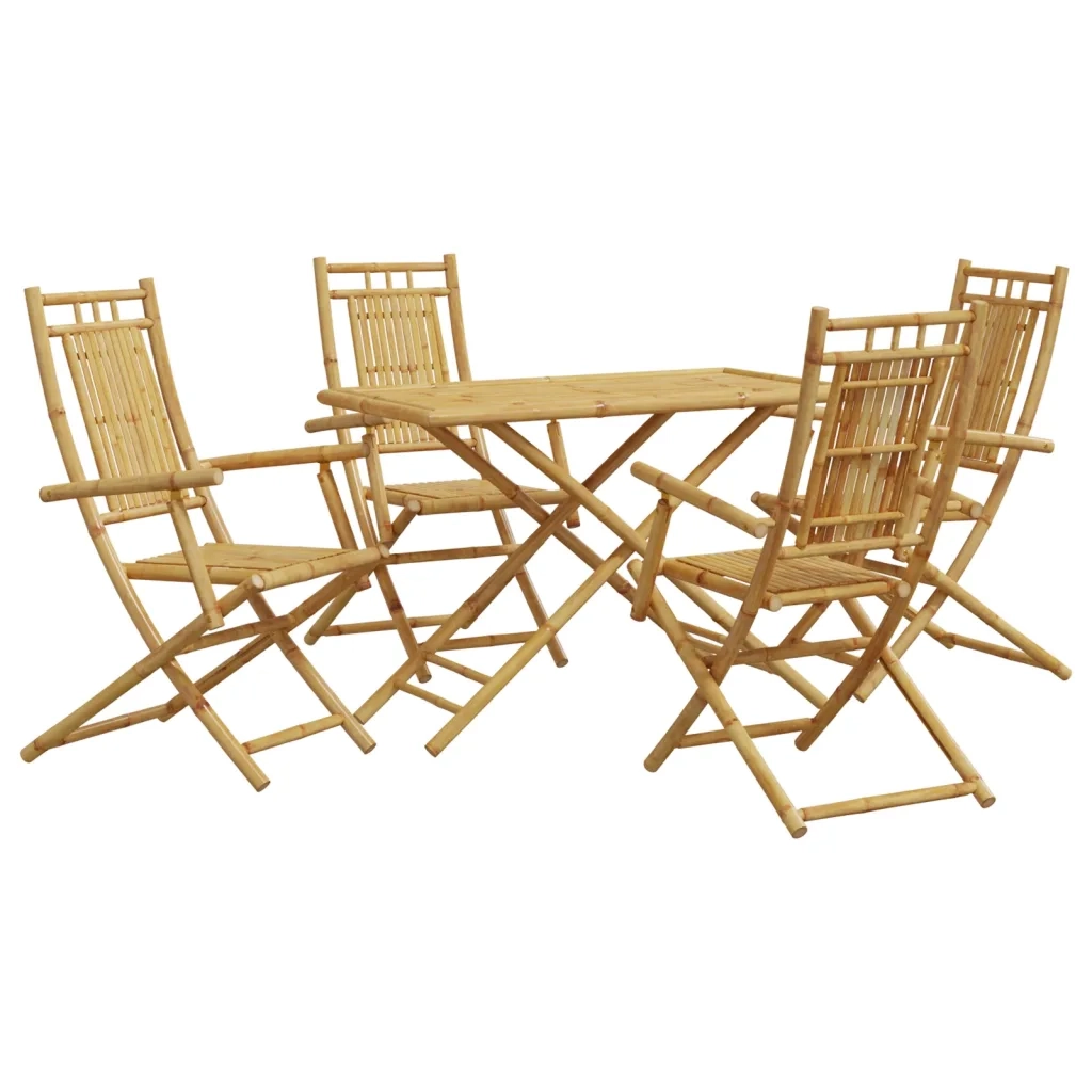 Set da Pranzo da Giardino 5 pz in Bambù 3278529
