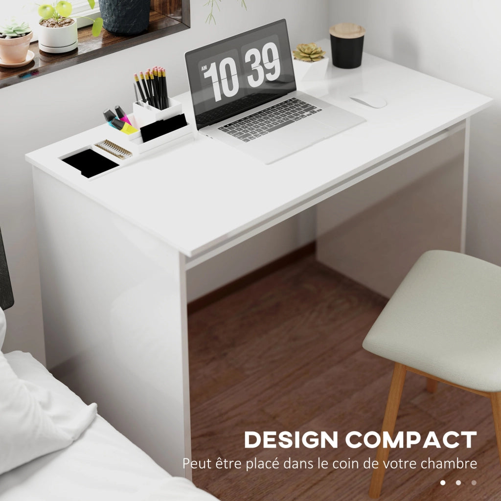 Scrivania per computer con scaffale ¨C Minimal ¨C Bianco 90x50x74 cm