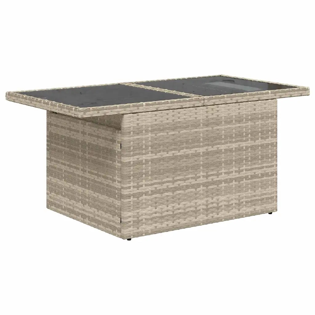 Set Divani da Giardino 7pz con Cuscini Grigio Chiaro Polyrattan 3326593