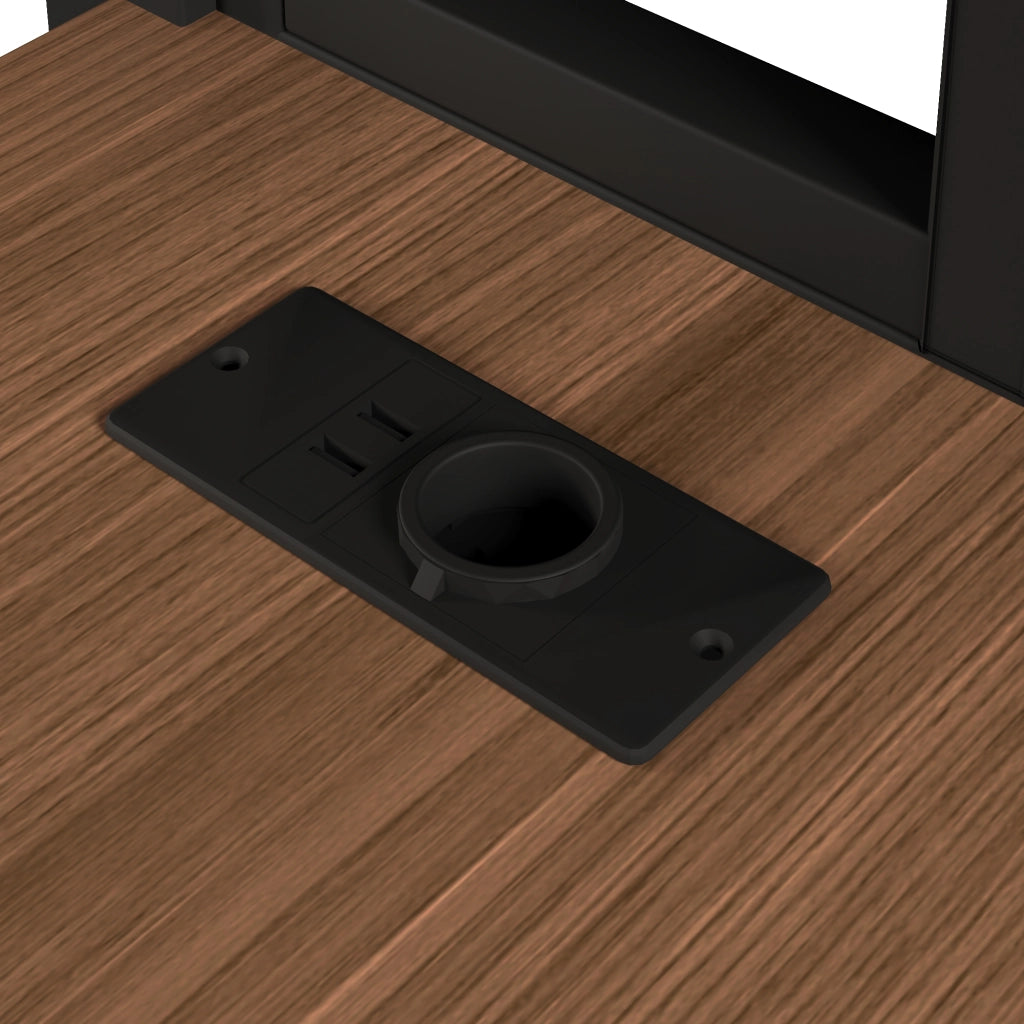 LETTO A CASTELLO 90x200 cm Metallo Nero con scrivania, LED e USB
