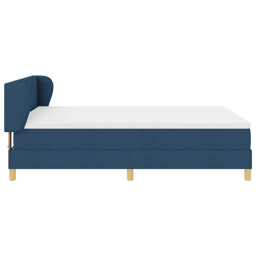 Letto a molle con testiera Blu 140 x 190 cm Tessuto 3340275
