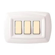PLACCA TONDO 3 MODULI BIANCO