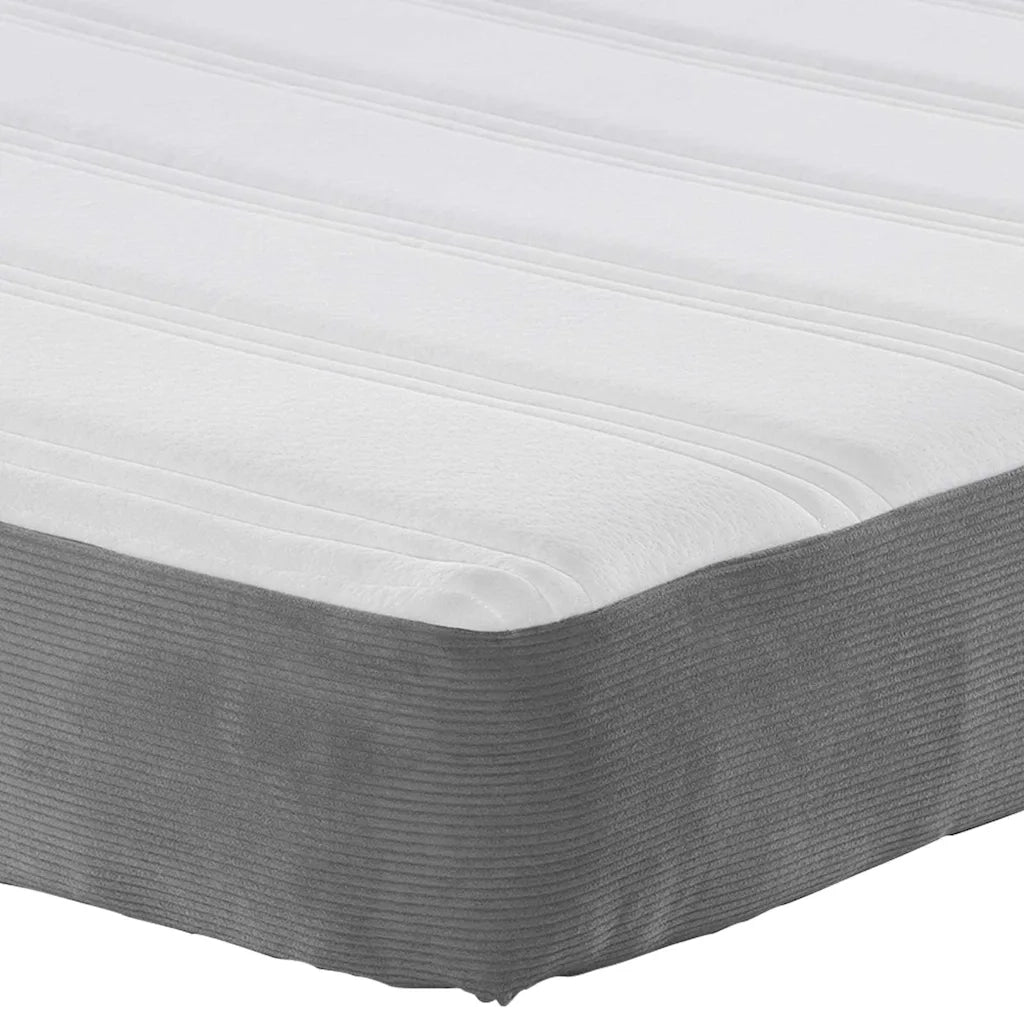 Letto matrimoniale | Letto per adulti | Materasso da Letto Grigio chiaro 120 x 190 cm Tessuto